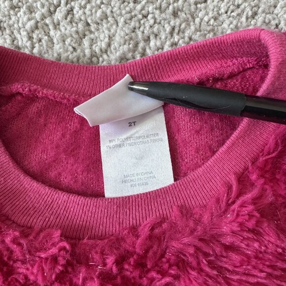 Nannette Baby Kids Fuzzy Sparkly Sweatshirts 24m/2T 2pack - Picture 8 of 9